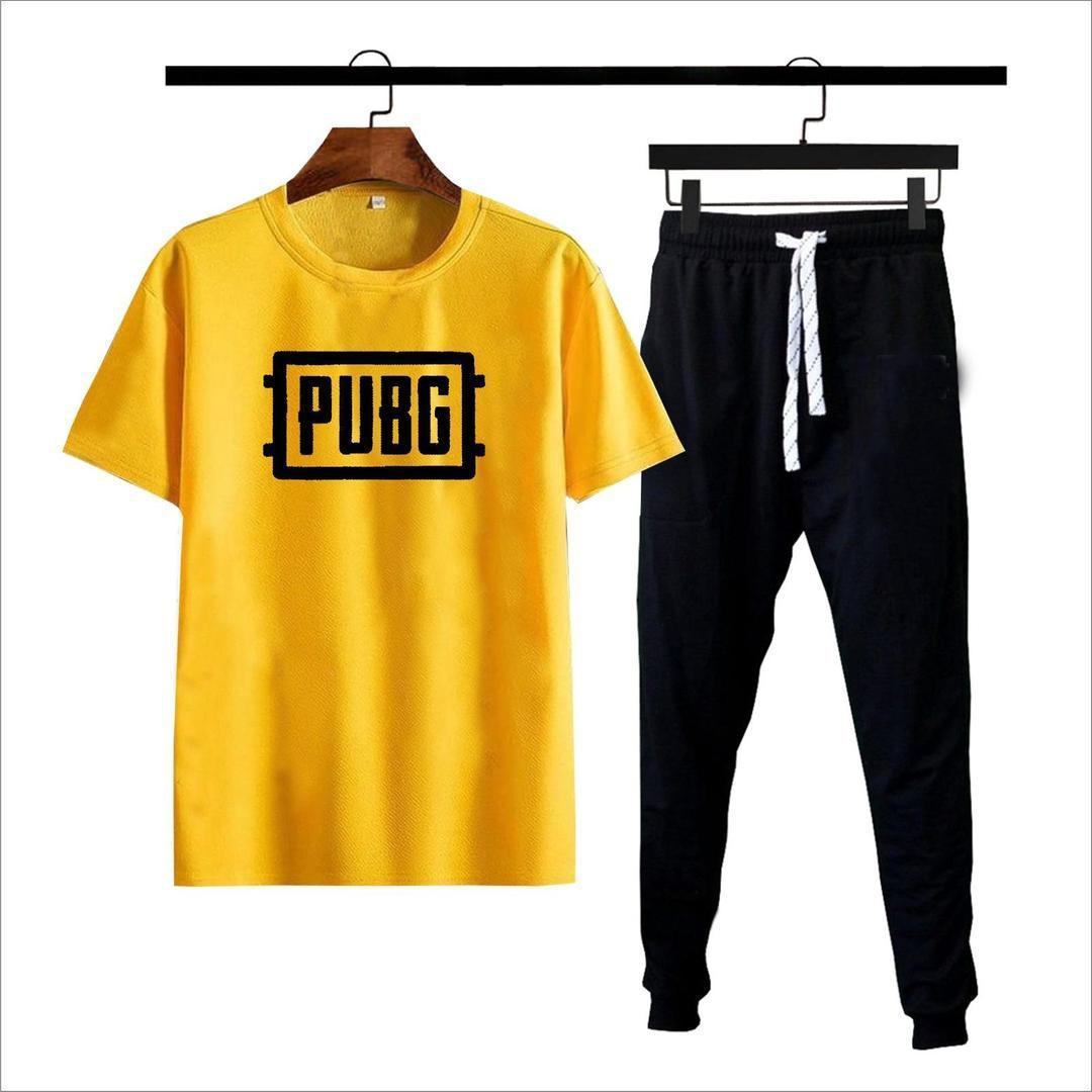 Men's Cotton Track Suit Yellow PUBG Print Medium to XL