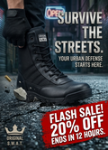 Men's Black Rubber Army Boots with Ankle Height & Durable Sole