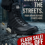Men's Black Rubber Army Boots with Ankle Height & Durable Sole