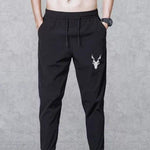 Men Black Markhor Printed Track Suit 2Pcs Cotton Jersey