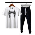 White Cotton Angel Wing T-Shirt & Joggers Set Medium to XL