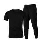 Black Cotton Track Suit for Men Medium to XL, Breathable material