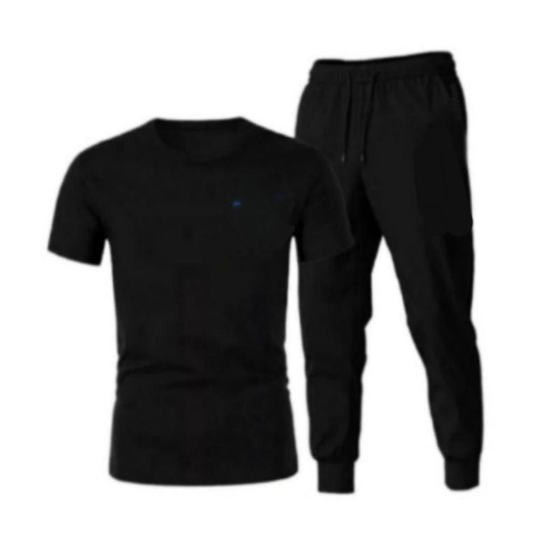 Black Cotton Track Suit for Men Medium to XL, Breathable material