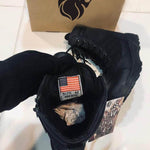 Men's Black Rubber Army Boots with Ankle Height & Durable Sole