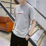 Men Slim Fit Black Graphic T-Shirt Summer