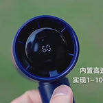 Portable Handheld Turbo Fan Air Cooler LED Display USB Rechargeable High-Speed Mini Electric Fan Quiet Cooling for Outdoor